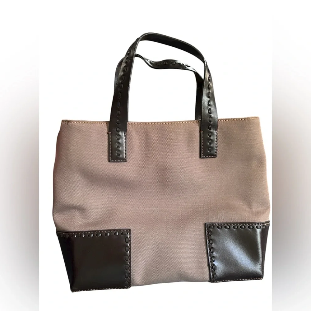 Cole Haan Estée Lauder small shopper Mink/chocolate‎ purse - Picture 2 of 8